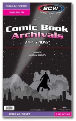 BCW Mylar Silver Comic Book Bags 2-MIL (50 St.)