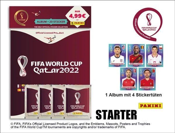 Panini 2022 FIFA World Cup Qatar Sticker Starter Set (DE) 1 Panini 2022 FIFA World Cup Qatar Sticker Starter Set (DE)