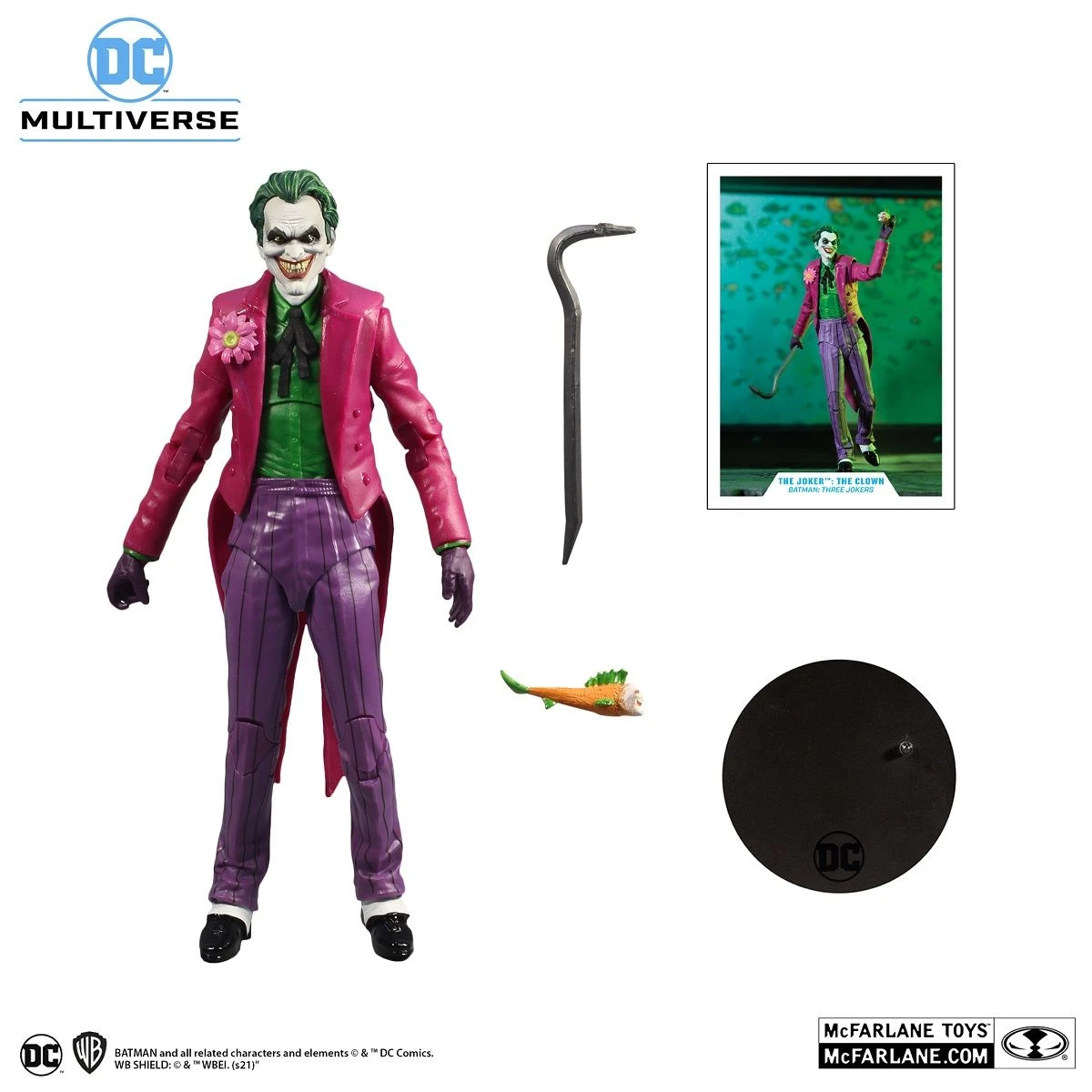 DC Multiverse - The Joker (The Clown) - Three Jokers - Actionfigur 1 DC Multiverse - The Joker (The Clown) - Three Jokers - Actionfigur
